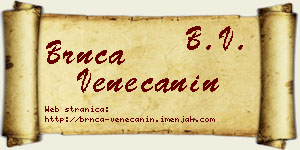 Brnča Venečanin vizit kartica